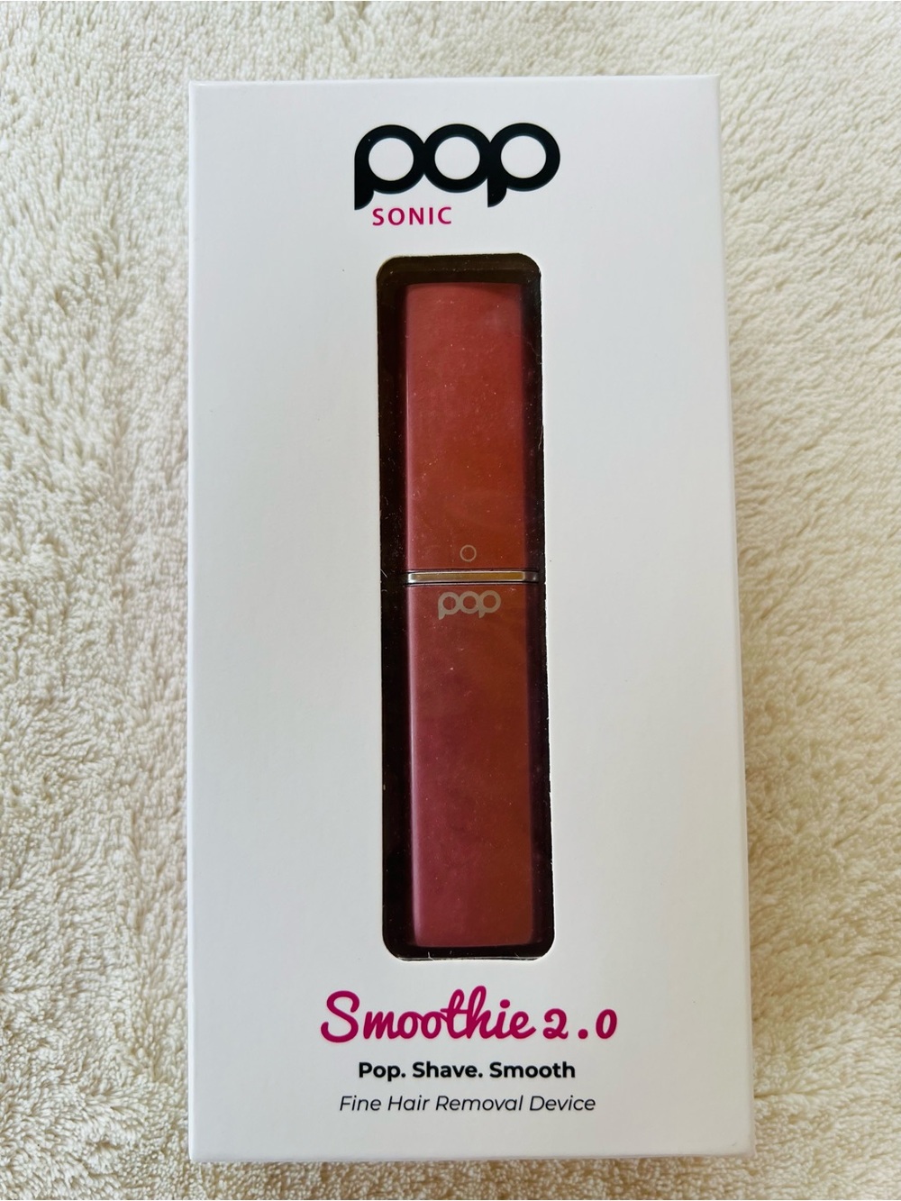 POP SONIC SMOOTHIE 2.0 HAIR REMOVAL FACE PINK NIB